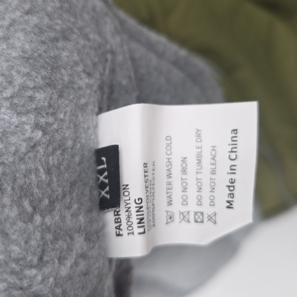 Army Green Dog Coat with Gray Trim - Picture 13 of 16